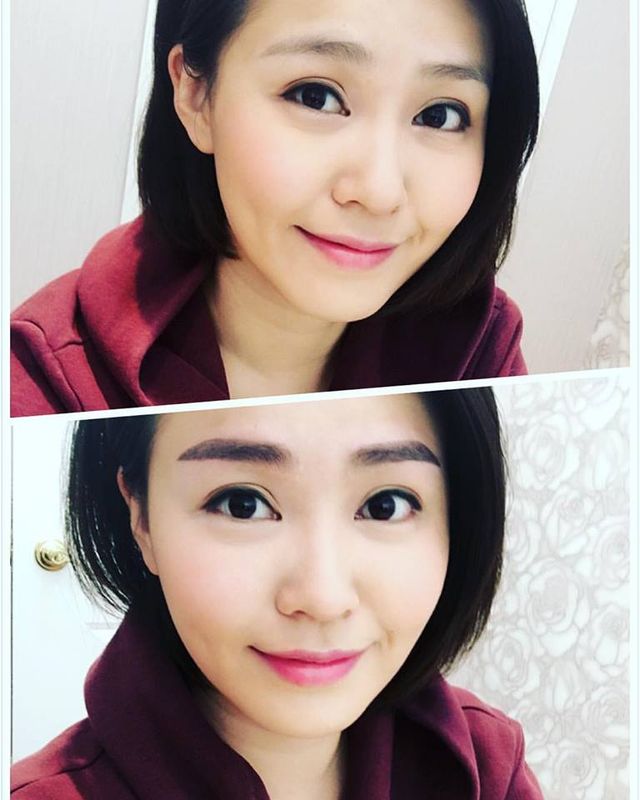 TVB Anchor Burmie Celebrity Fog Eyebrow Comparison